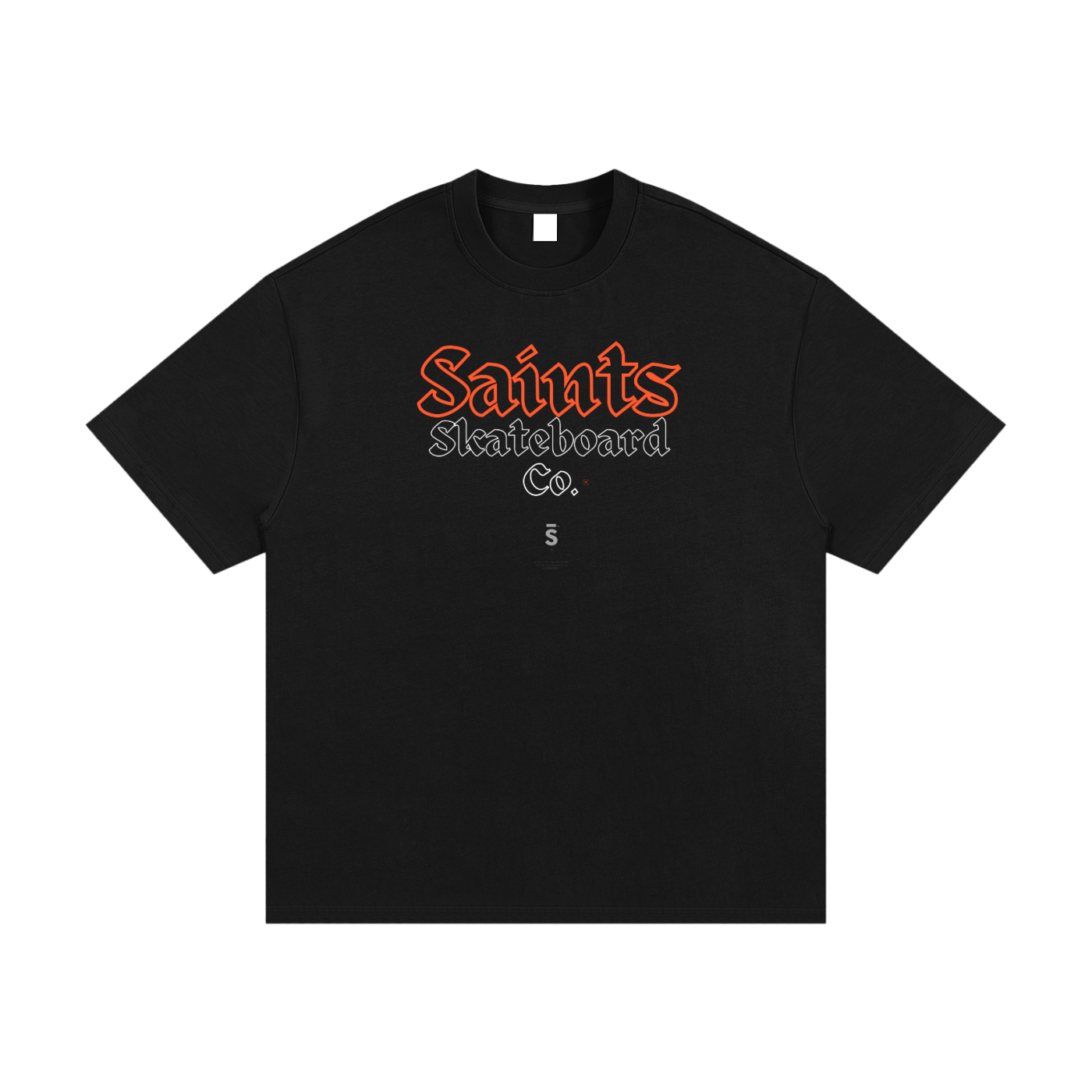 Tshirt,unisex,orange logo,heavyweight,box-tee